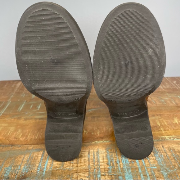 TOPSHOP Brown Leather Heeled Ankle Boots size 36 - Picture 6 of 8